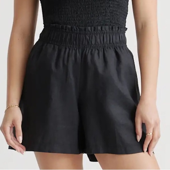 Quince 100% European Linen High Waisted Shorts size S - Picture 2 of 14